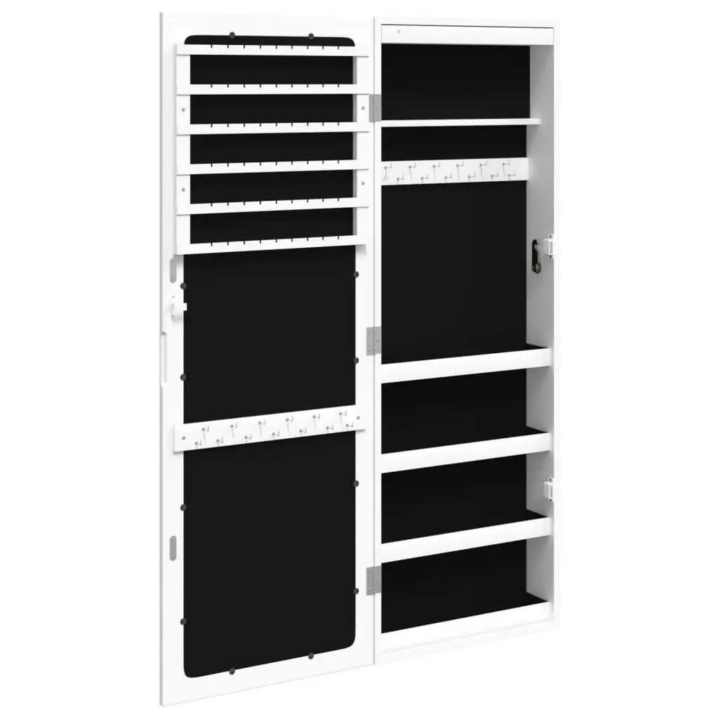Wall Mounted Mirror Jewellery Cabinet with LED