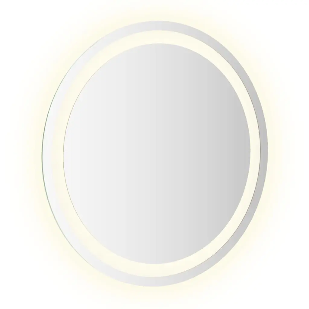 Round 50cm LED Bathroom Mirror with USB Power