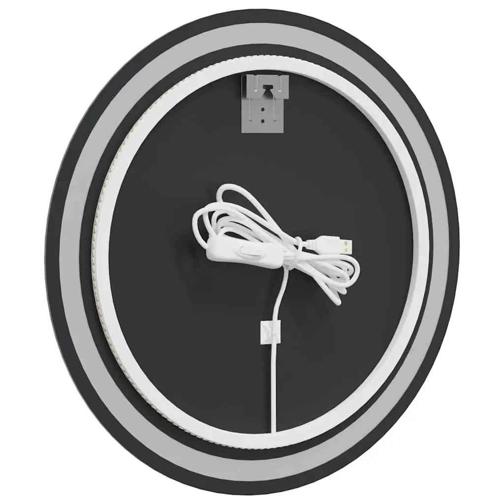 60cm Round LED Bathroom Mirror with Integrated Lights