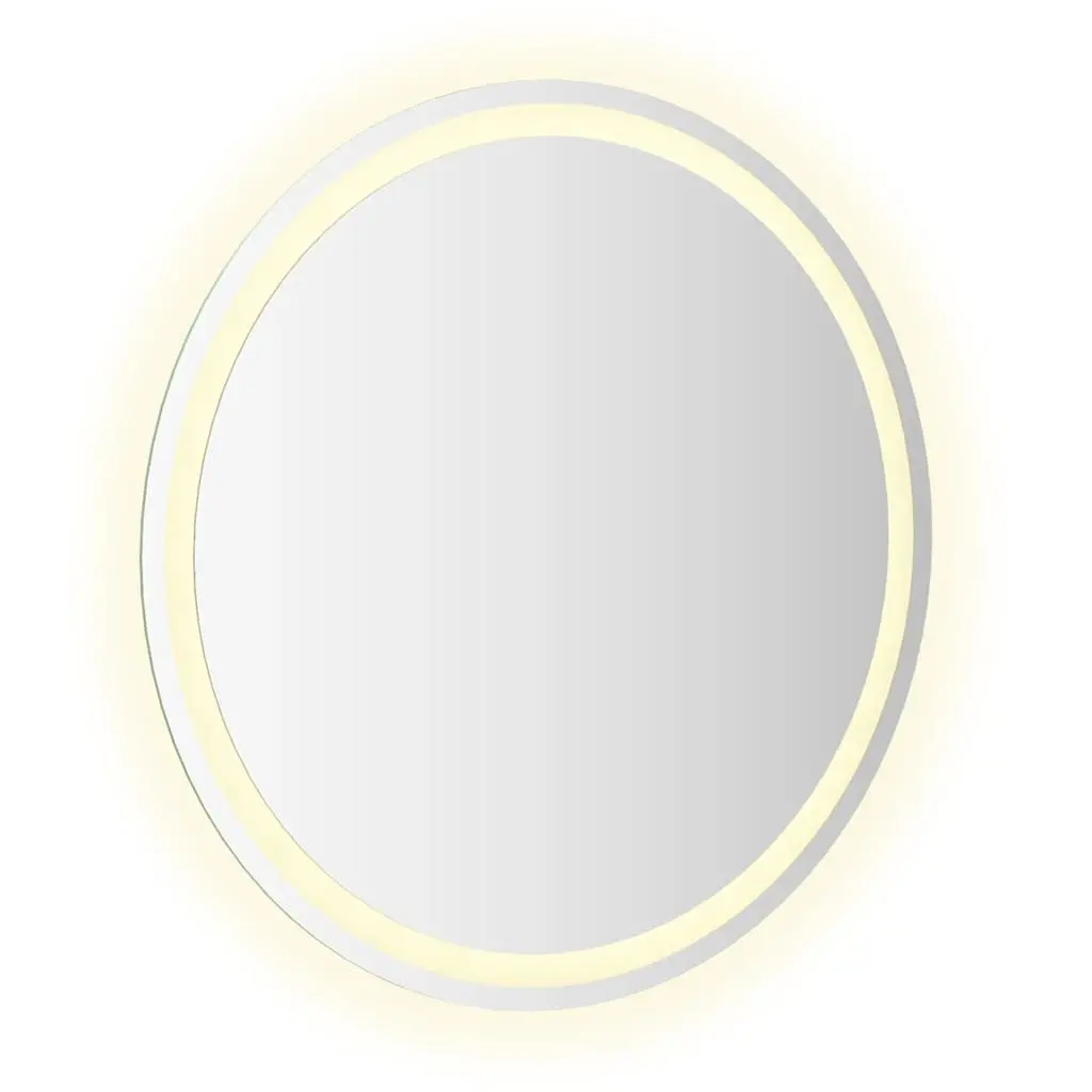 Round 70cm LED Bathroom Mirror with Illuminated Vanity Light