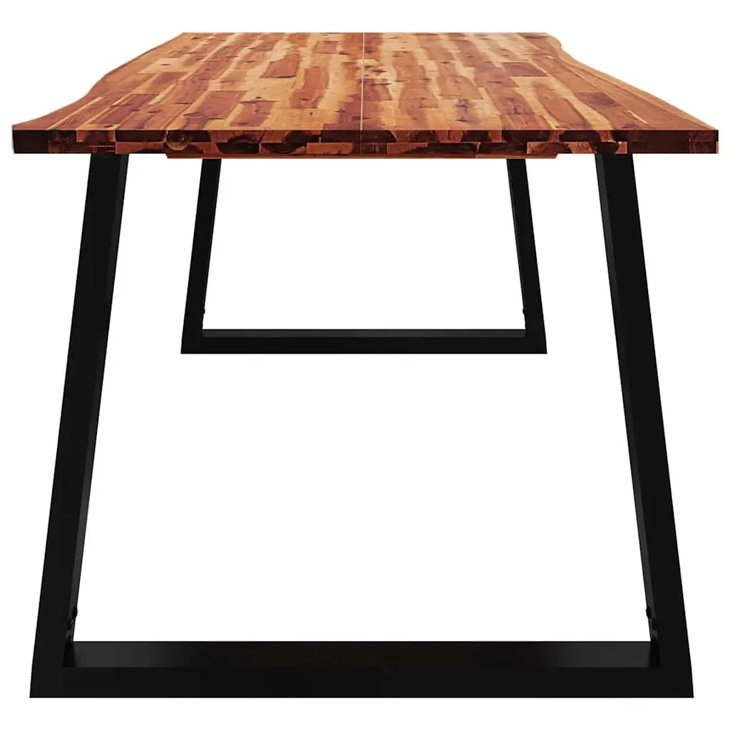 Dining Table Live Edge 200x90x75 cm Solid Acacia Wood Kitchen Room Furniture