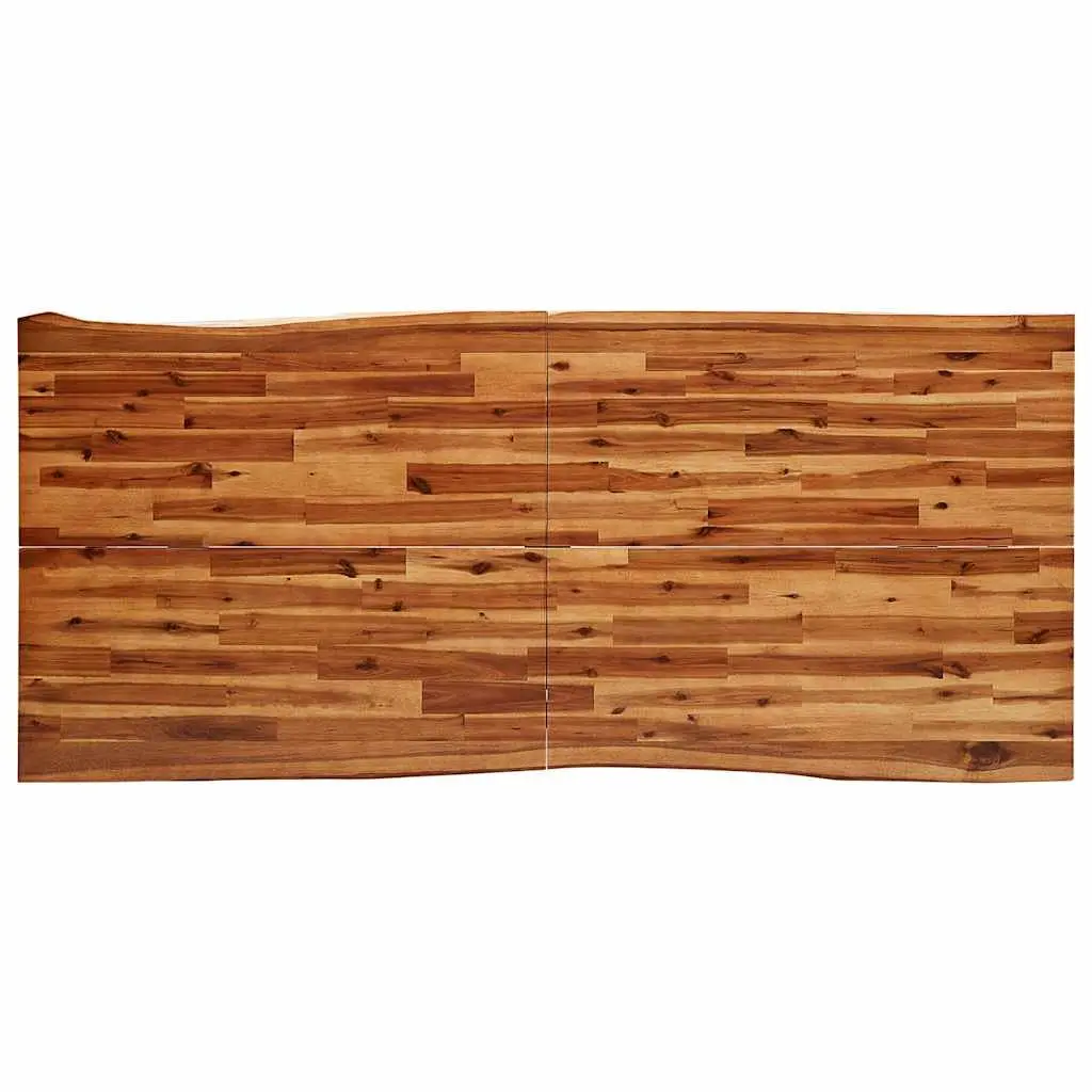 Dining Table Live Edge 200x90x75 cm Solid Acacia Wood Kitchen Room Furniture