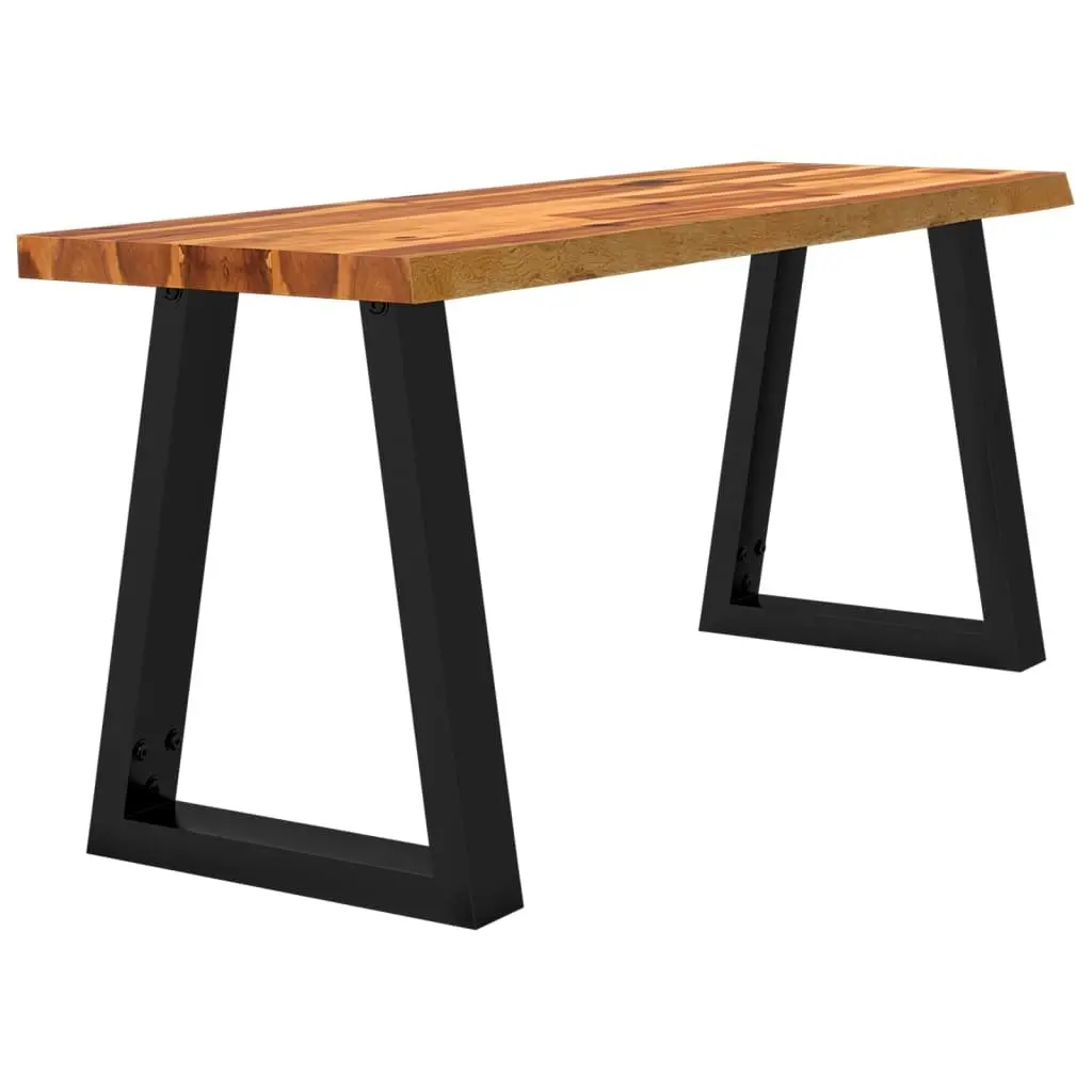 Solid Wood Bench Brown Live Edge 110cm Dining Room Hallway Storage Furniture