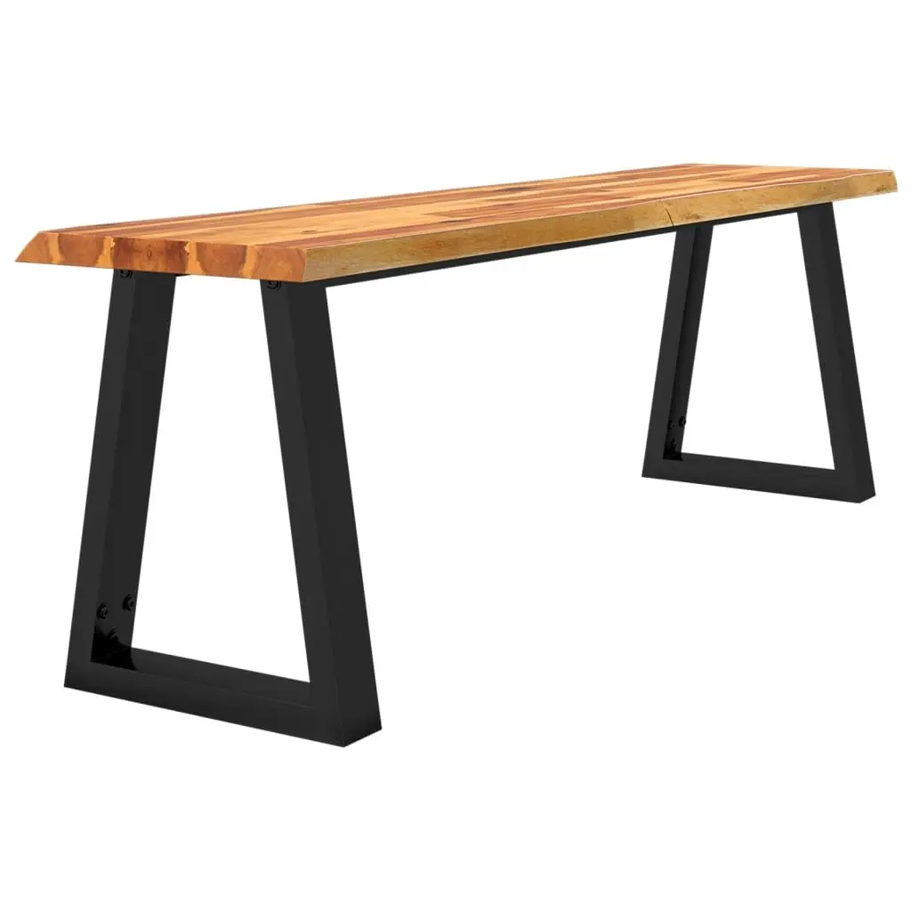 Acacia Live Edge Solid Wood Bench 140 cm with U-Shaped Legs