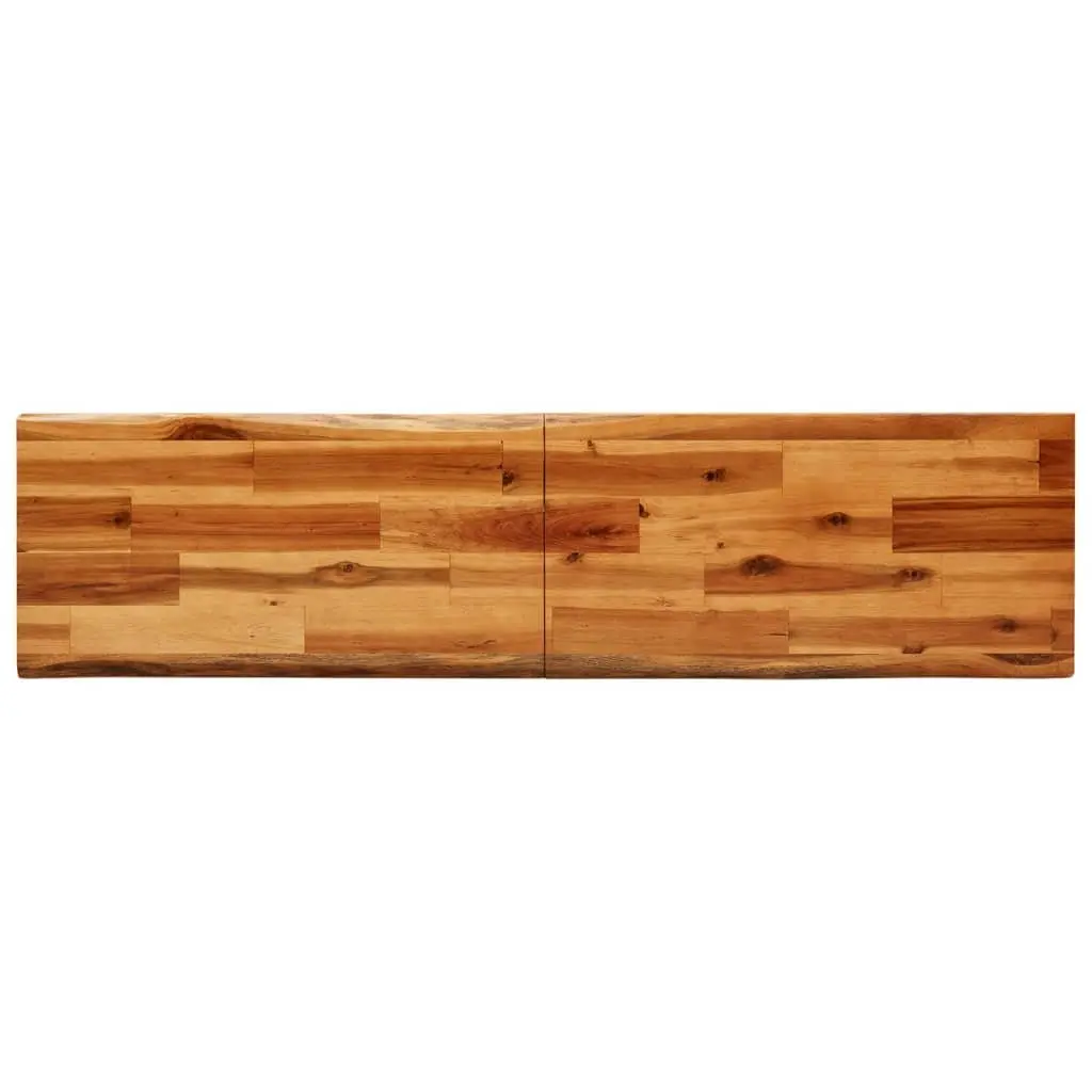 Acacia Live Edge Solid Wood Bench 140 cm with U-Shaped Legs