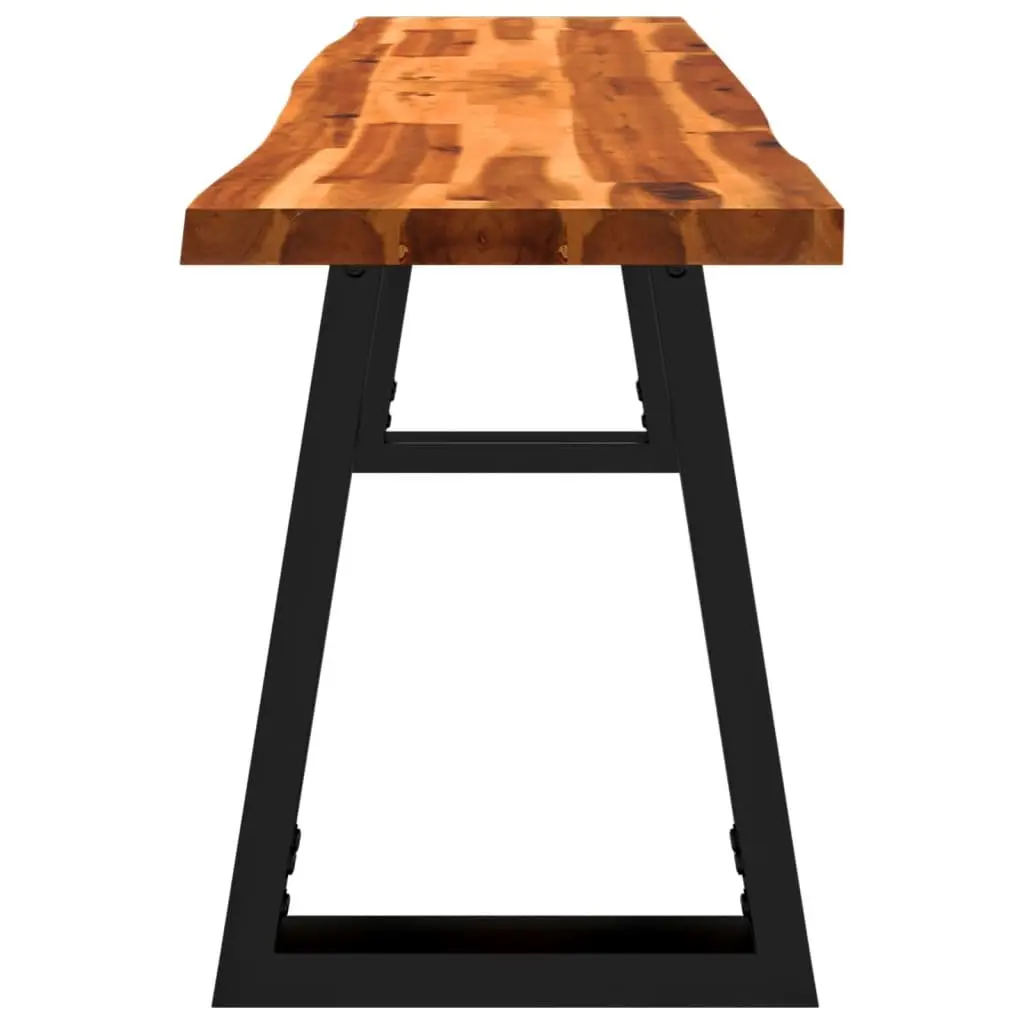 Live Edge 160cm Solid Acacia Wood Bench with Steel Frame