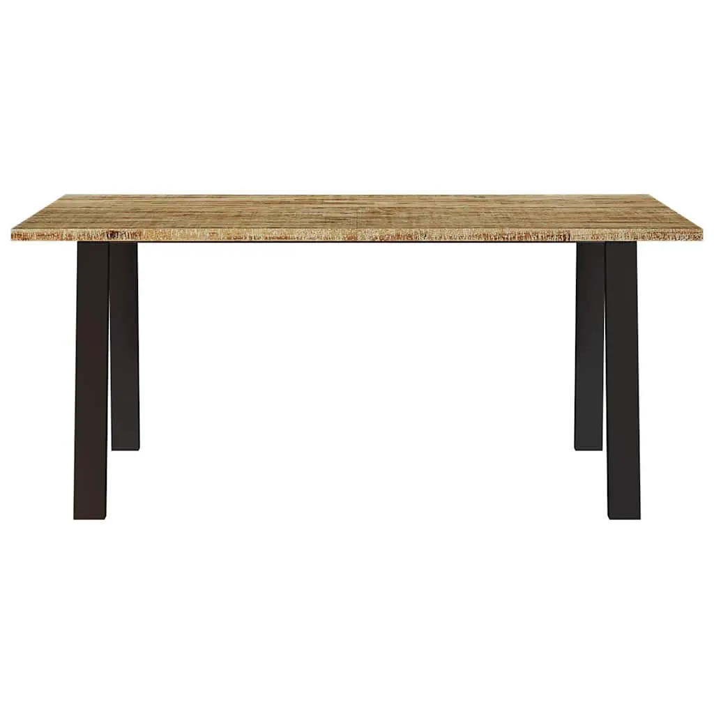 Solid Wood Acacia Dining Table with Steel Legs 150x90cm
