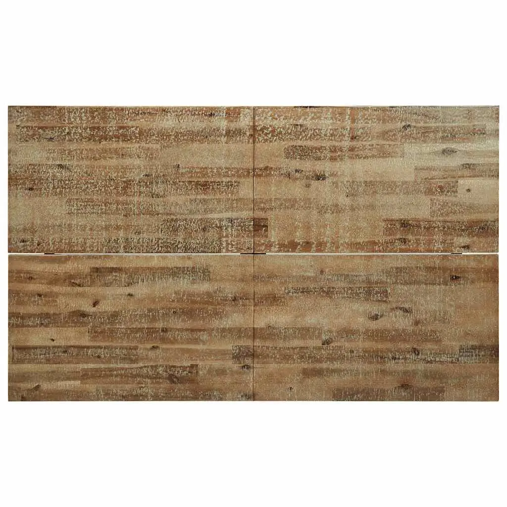Solid Wood Acacia Dining Table with Steel Legs 150x90cm
