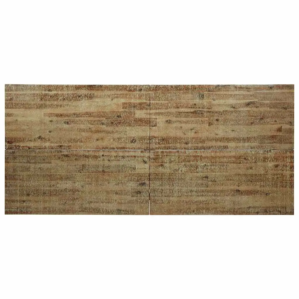 Dining Table Solid Wood Acacia 200x90x75 cm Brown Industrial Legs