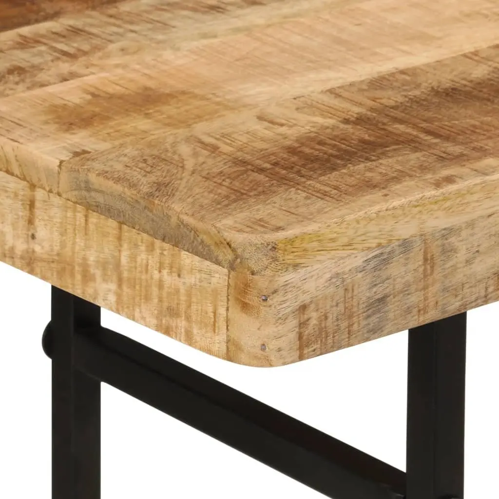 Industrial Console Table with Storage Shelf and Wheels