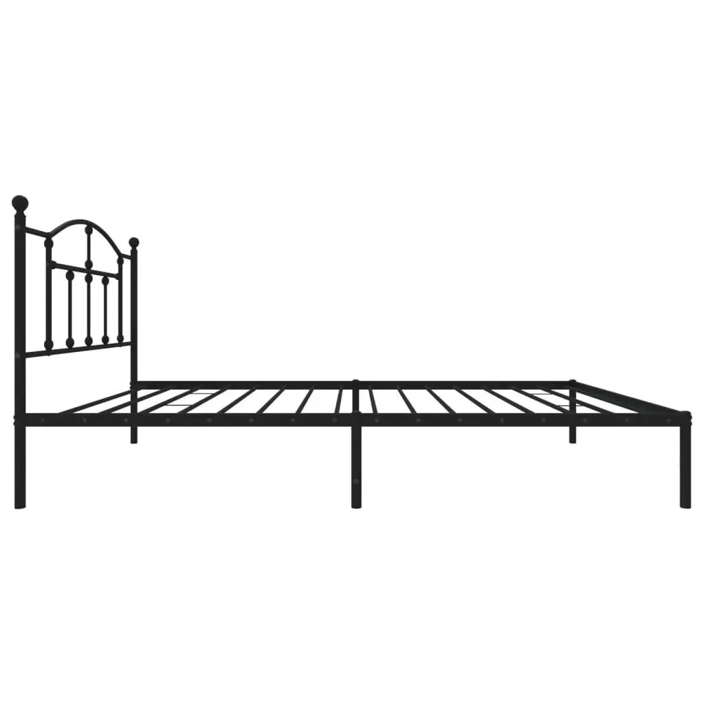 King Single Metal Bed Frame 107x203 cm with Headboard