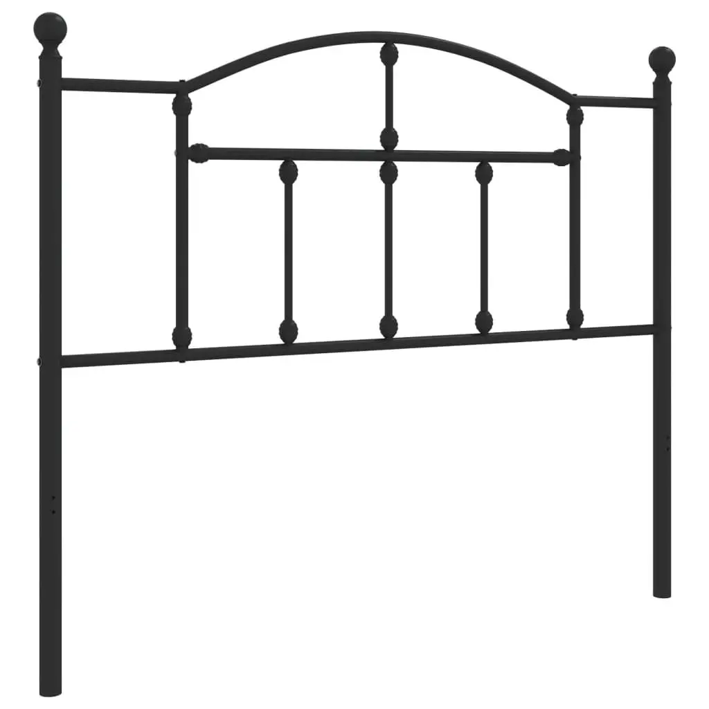 Metal Headboard Black 107cm Bed Frame Header Bedroom Furniture Stylish Design