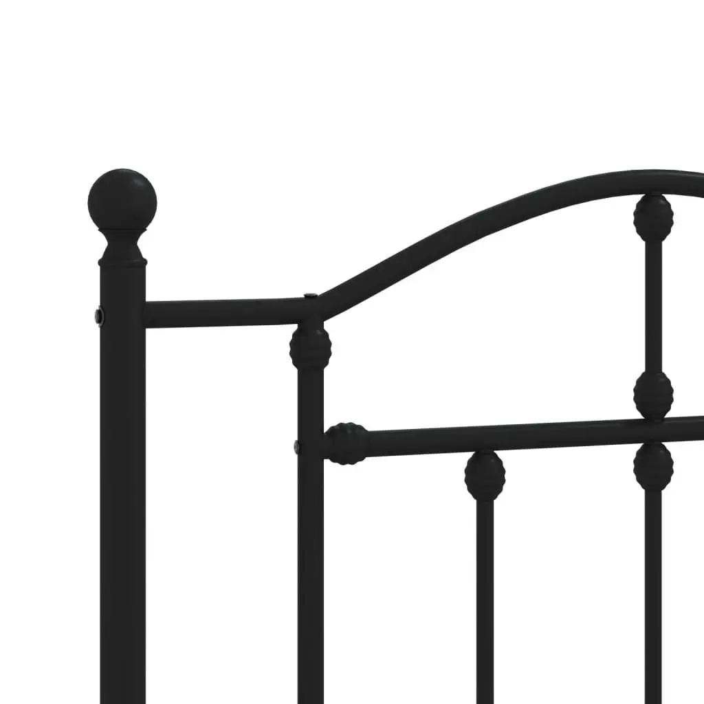 Metal Headboard Black 107cm Bed Frame Header Bedroom Furniture Stylish Design