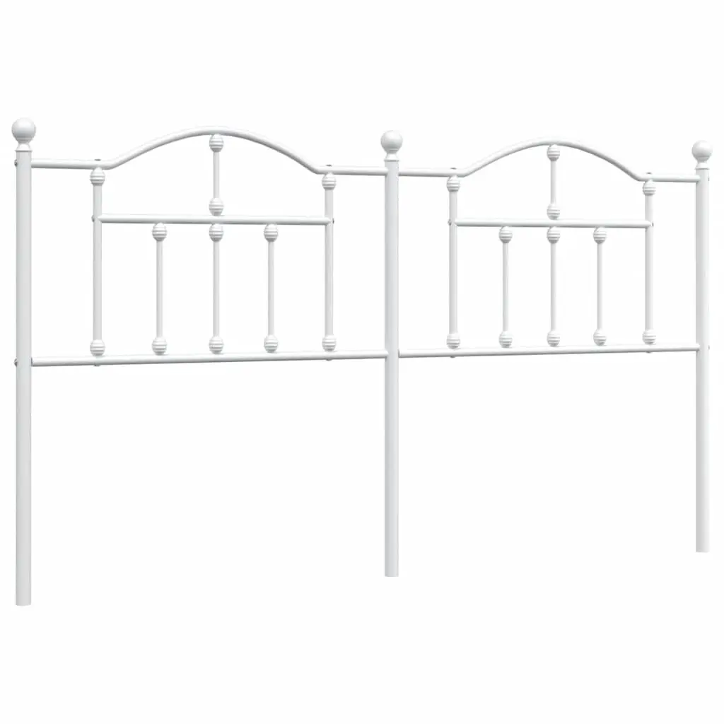 White Metal Headboard 180cm for Bed Frames