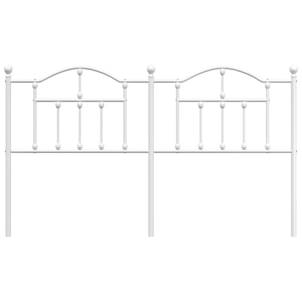 White Metal Headboard 180cm for Bed Frames
