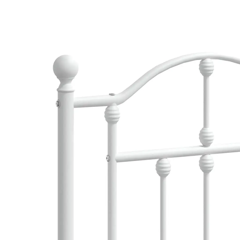 White Metal Headboard 180cm for Bed Frames