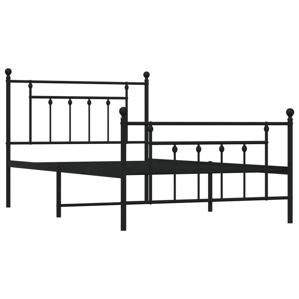 King Single Metal Bed Frame 107x203cm Black
