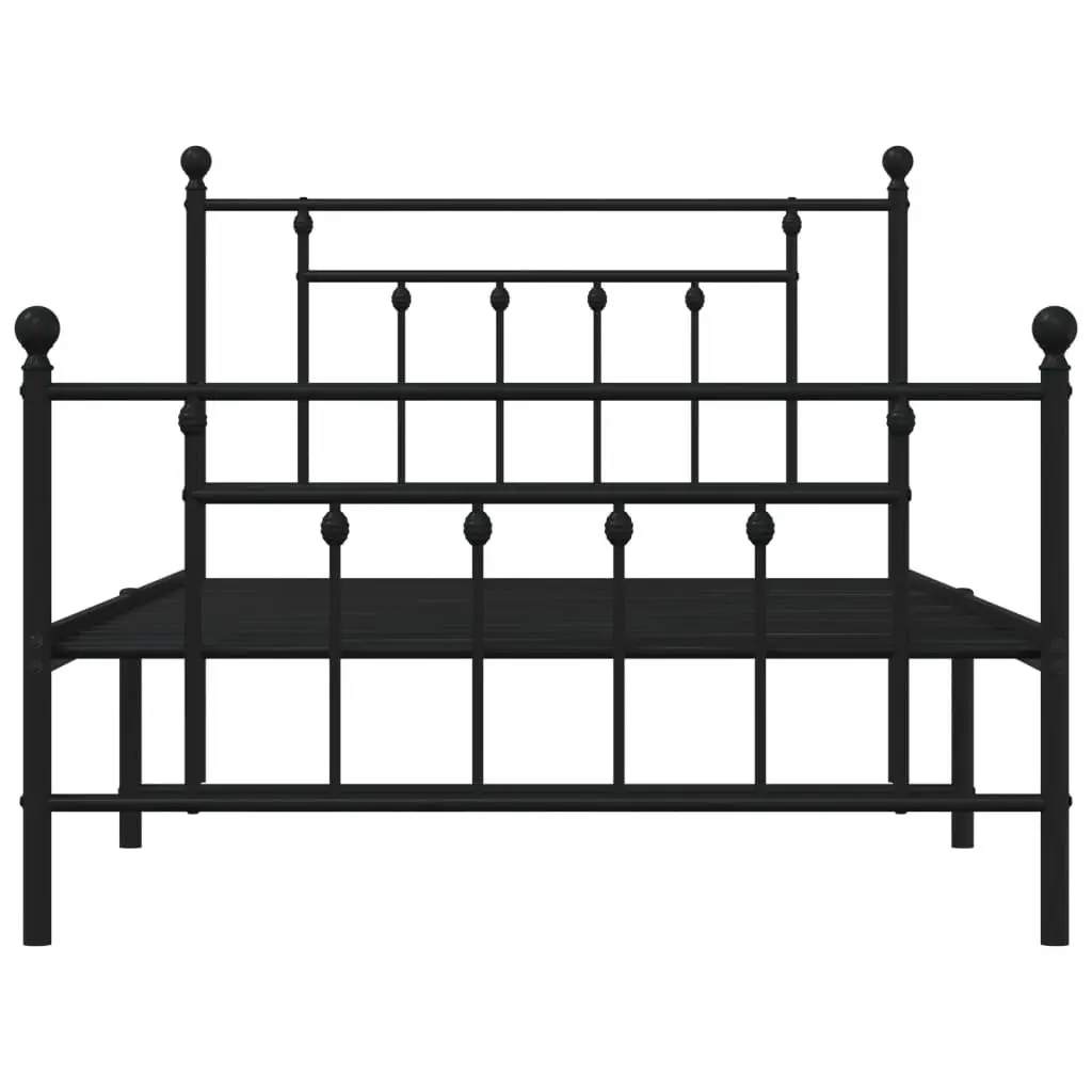 King Single Metal Bed Frame 107x203cm Black