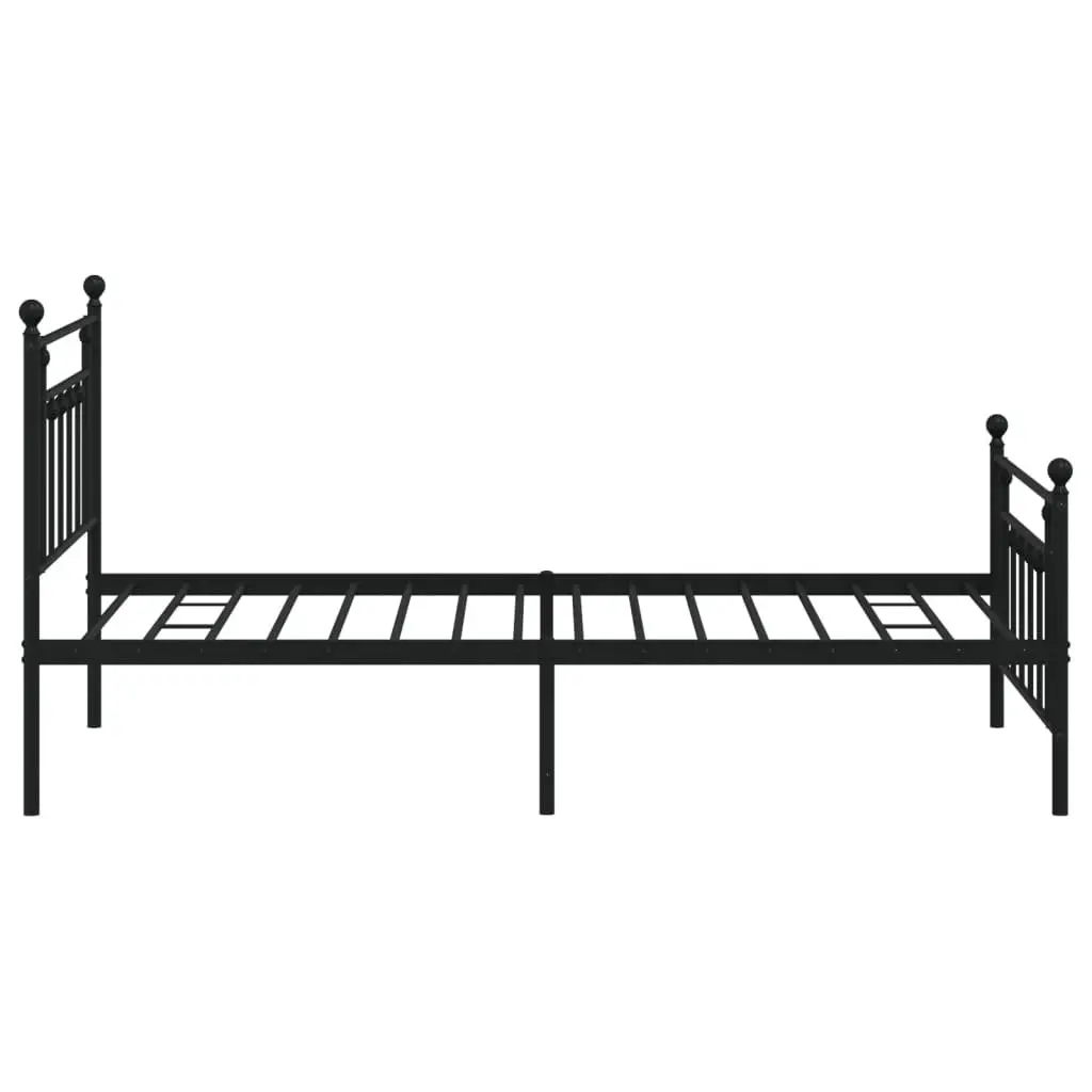 King Single Metal Bed Frame 107x203cm Black