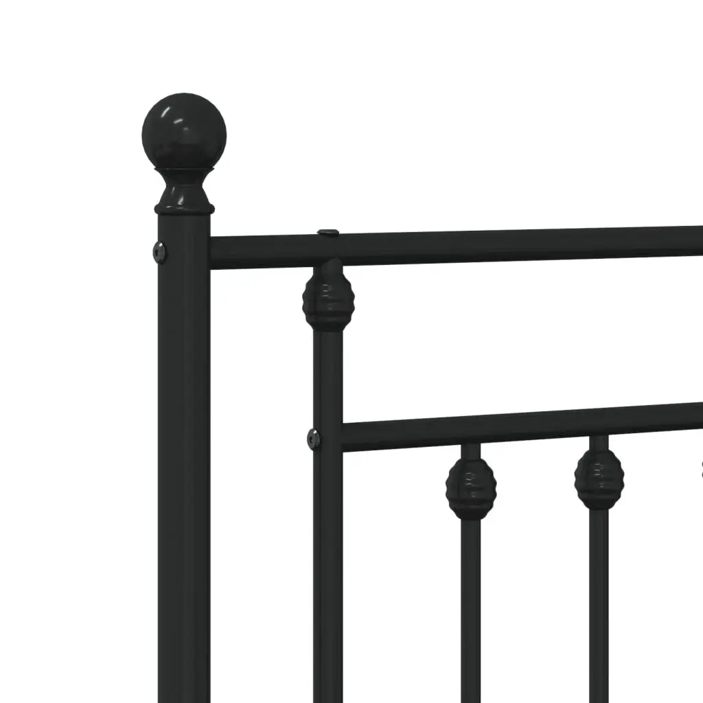 King Single Metal Bed Frame 107x203cm Black