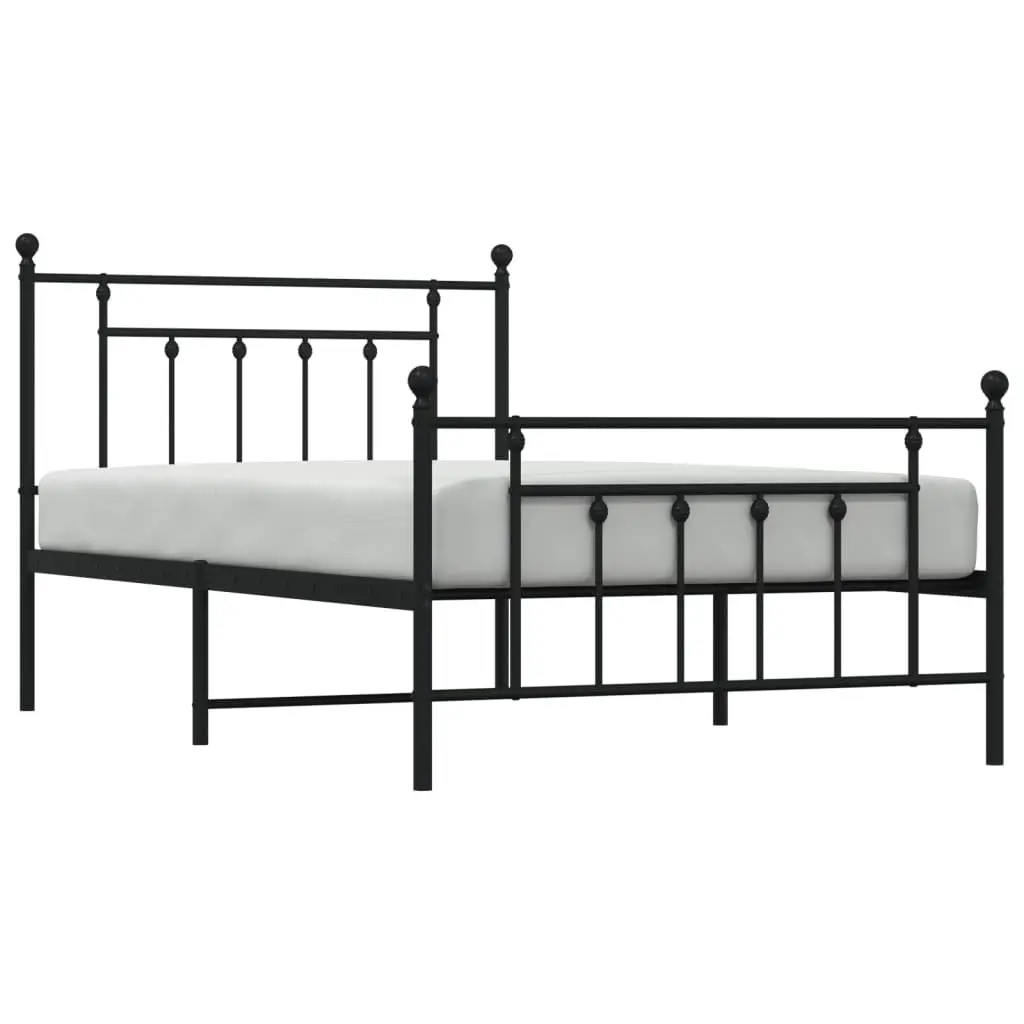 King Single Metal Bed Frame 107x203cm Black