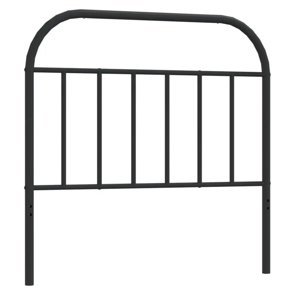 Metal Headboard Powder-coated Steel 107cm Black