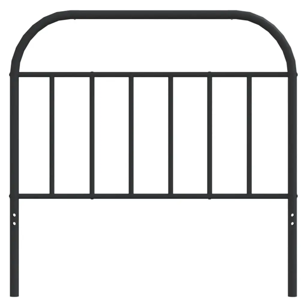Metal Headboard Powder-coated Steel 107cm Black