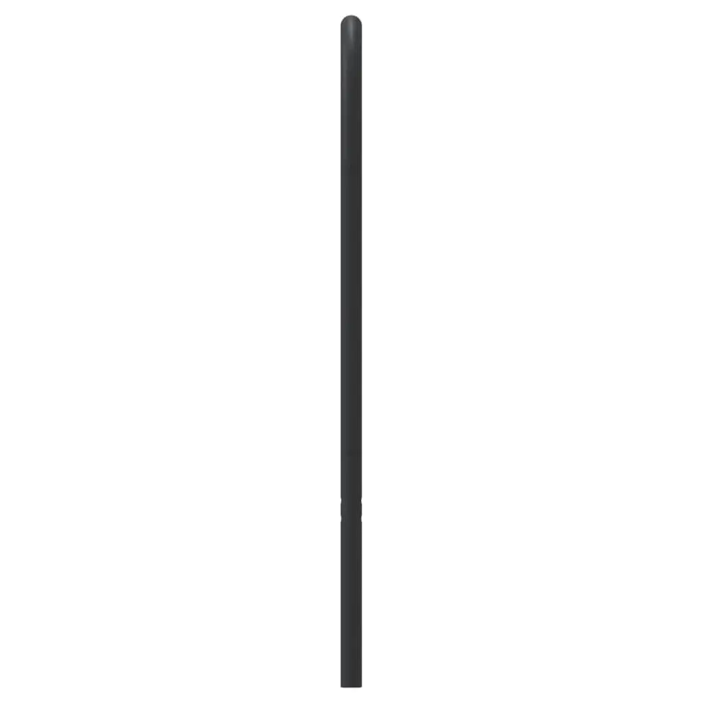 Metal Headboard Powder-coated Steel 107cm Black
