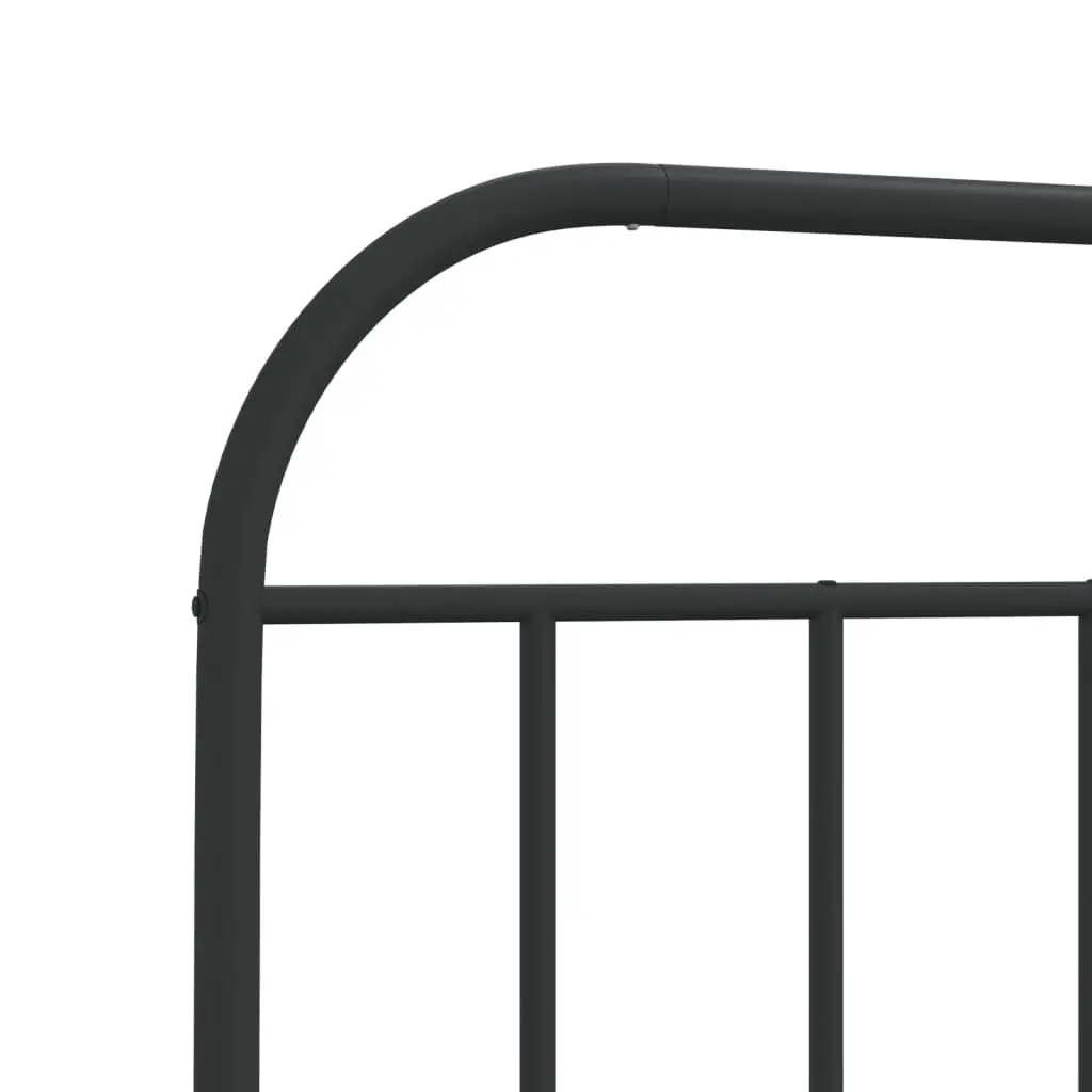 Metal Headboard Powder-coated Steel 107cm Black
