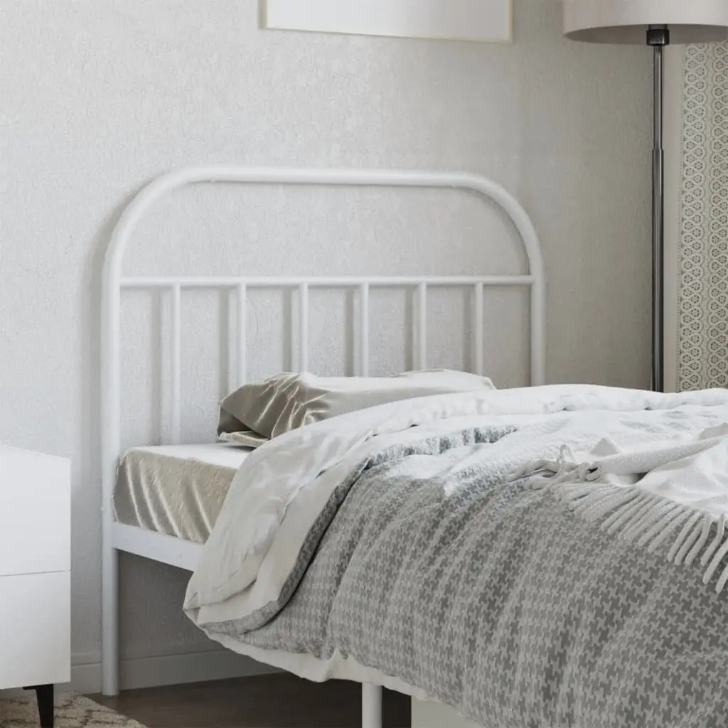 White Metal Headboard 107 cm for Bedroom