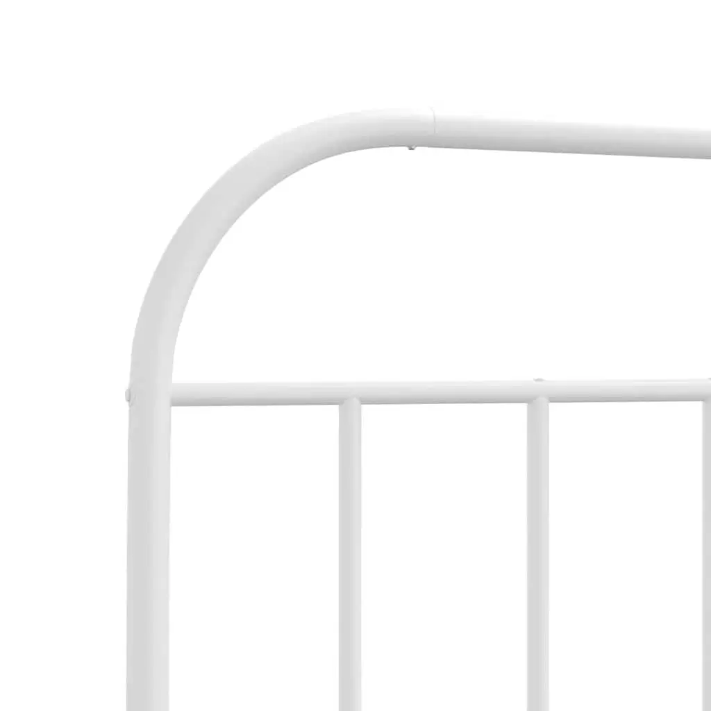 Metal Headboard Powder-coated Steel 180cm White