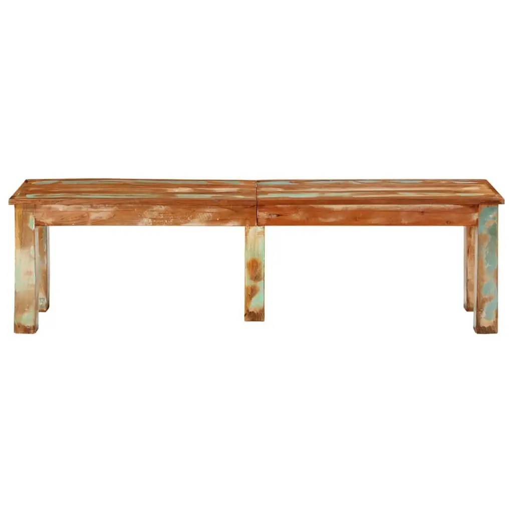 Solid Reclaimed Wood Bench 160x35x46cm for Indoor Use