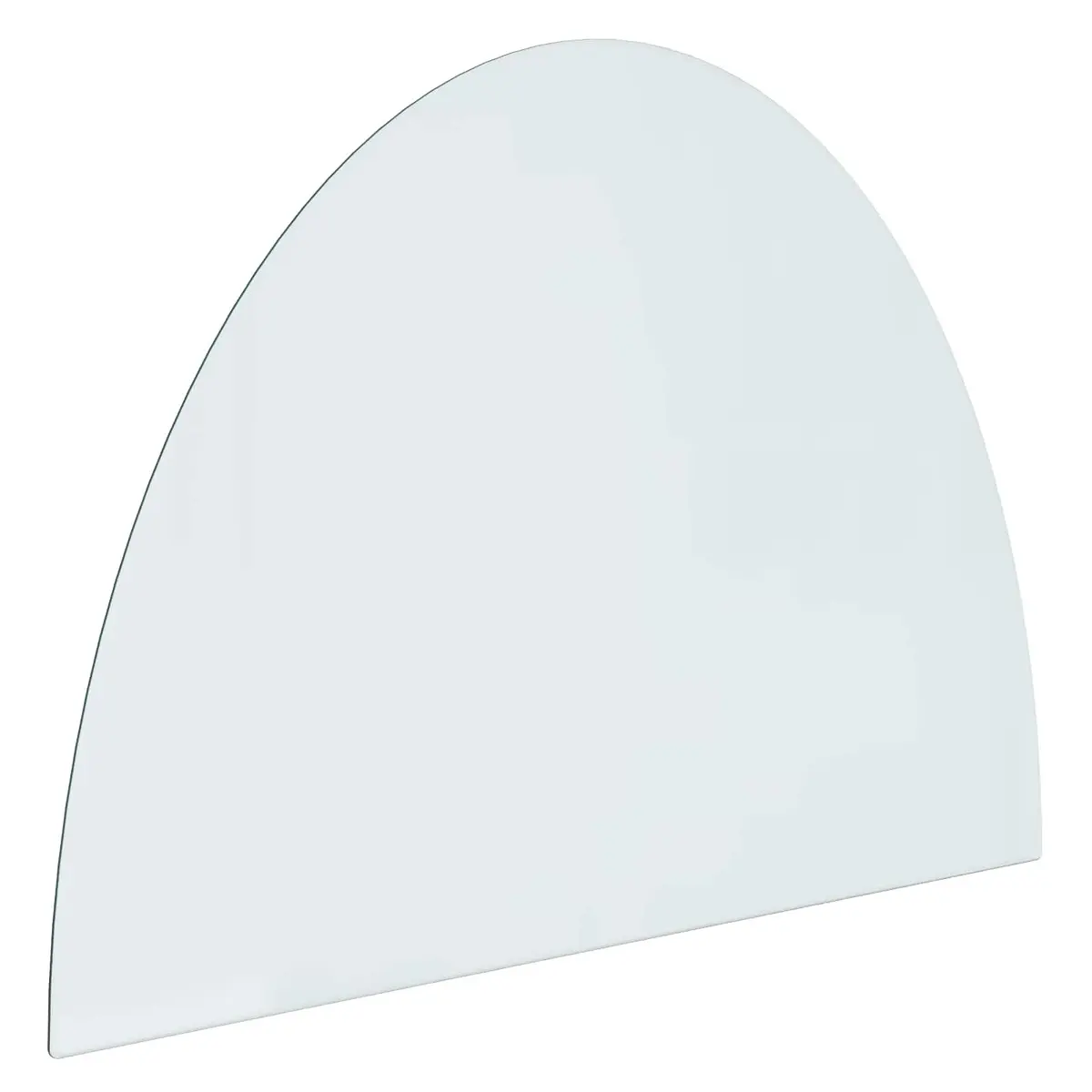 Fireplace Hearth Pad Tempered Glass 800 x 600 mm Transparent