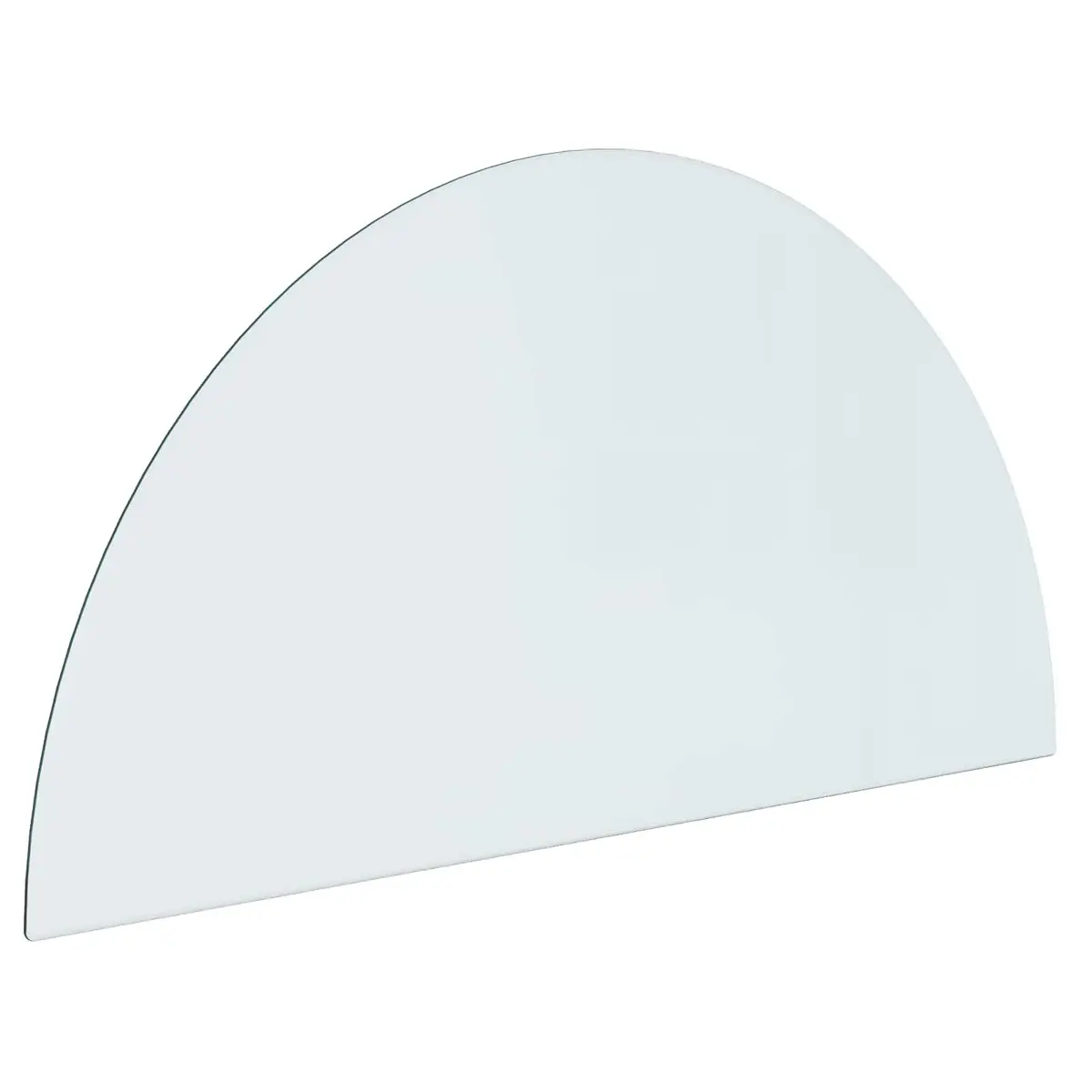 Fireplace Hearth Pad Tempered Glass 1000 x 500 mm Transparent Heat Resistant Floor Protector