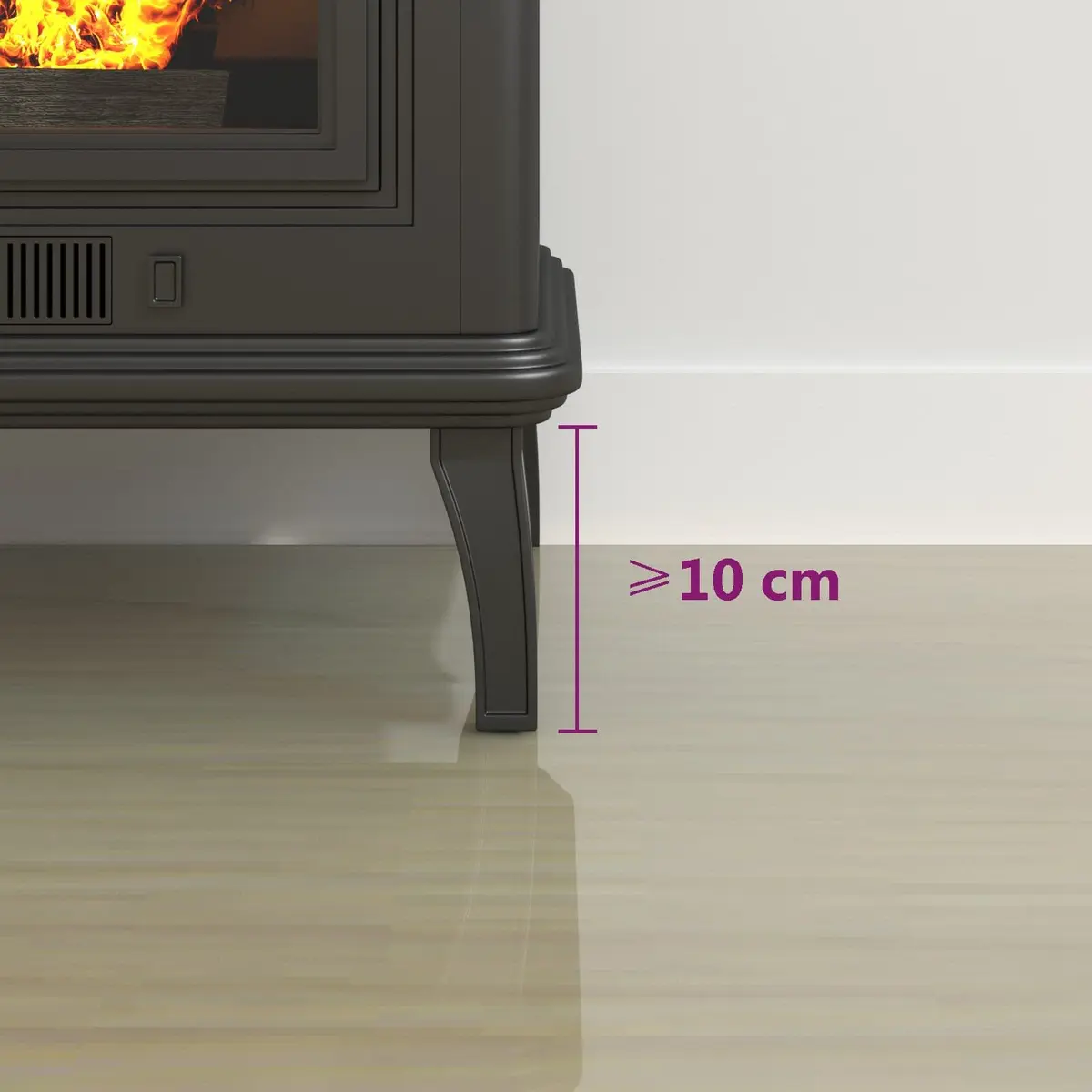 Fireplace Hearth Pad Tempered Glass 80 x 50 cm Transparent