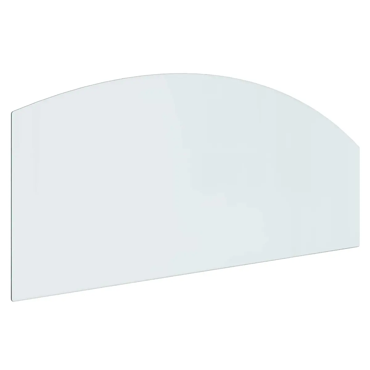 Fireplace Hearth Pad Tempered Glass 120 x 50 cm Transparent Heat Resistant