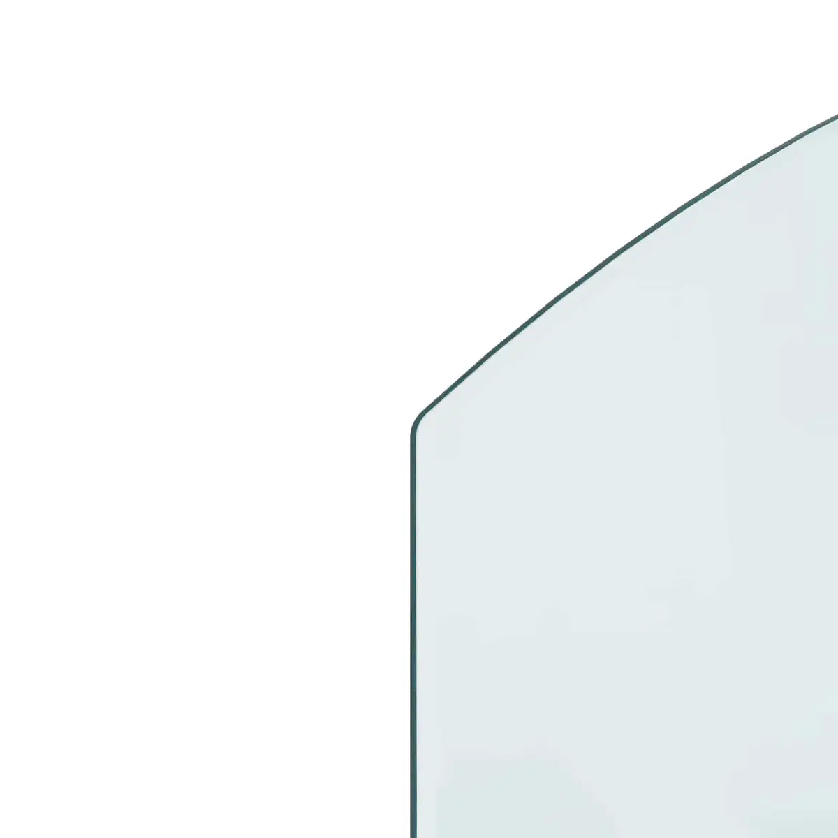Fireplace Glass Plate Tempered Glass 80 x 60 cm Transparent