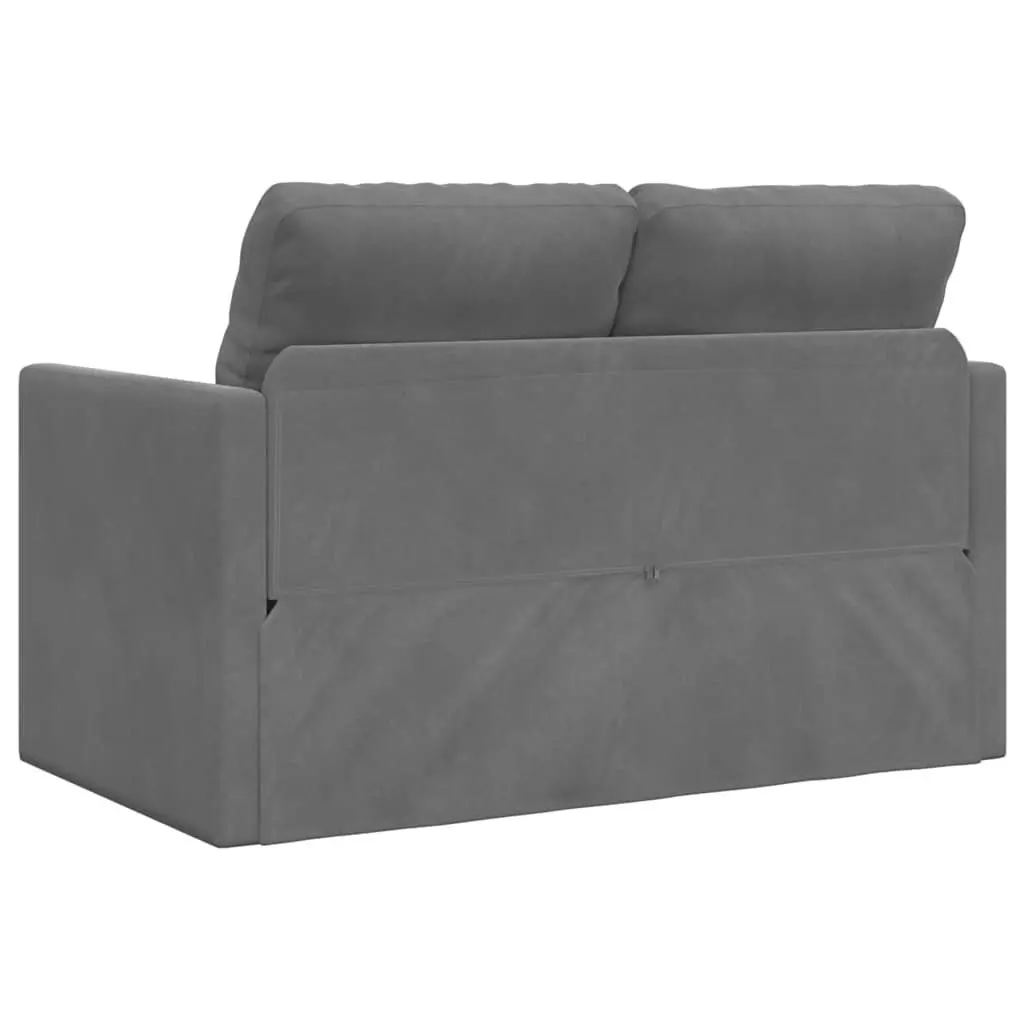 Grey 2-in-1 Convertible Loveseat and Sofa Bed
