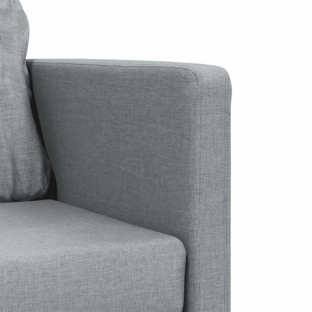 Floor Sofa Bed Fabric 2-in-1 Convertible Loveseat Double Bed Grey