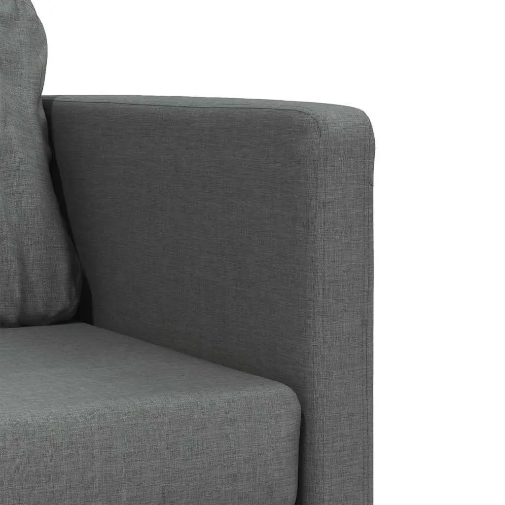 Grey Floor Sofa Bed 2-in-1 Convertible Sleeper Loveseat