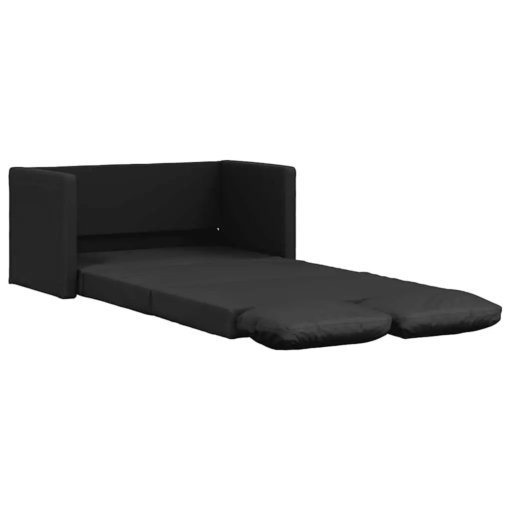 2-in-1 Convertible Floor Sofa Bed in Black