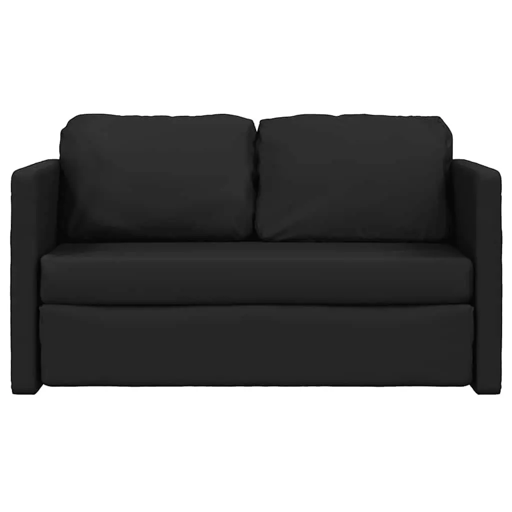 2-in-1 Convertible Floor Sofa Bed in Black