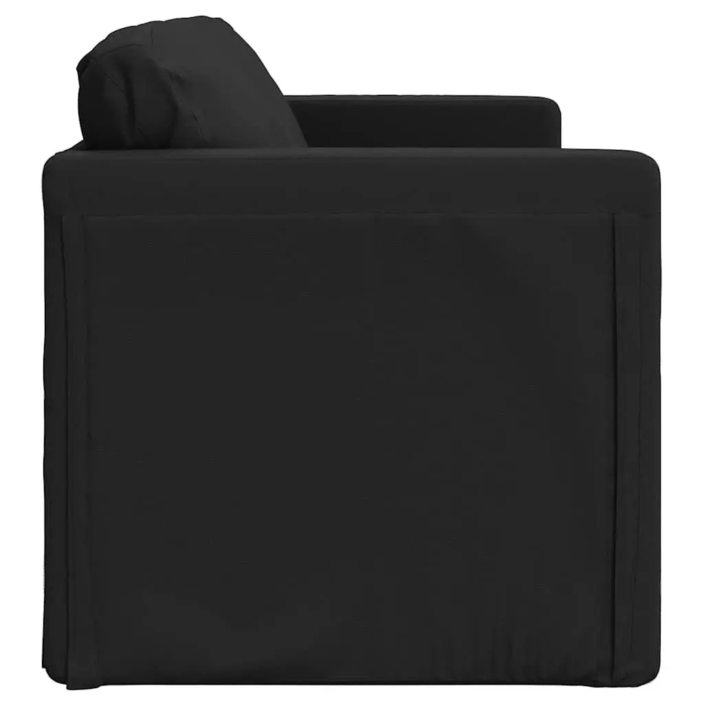 2-in-1 Convertible Floor Sofa Bed in Black