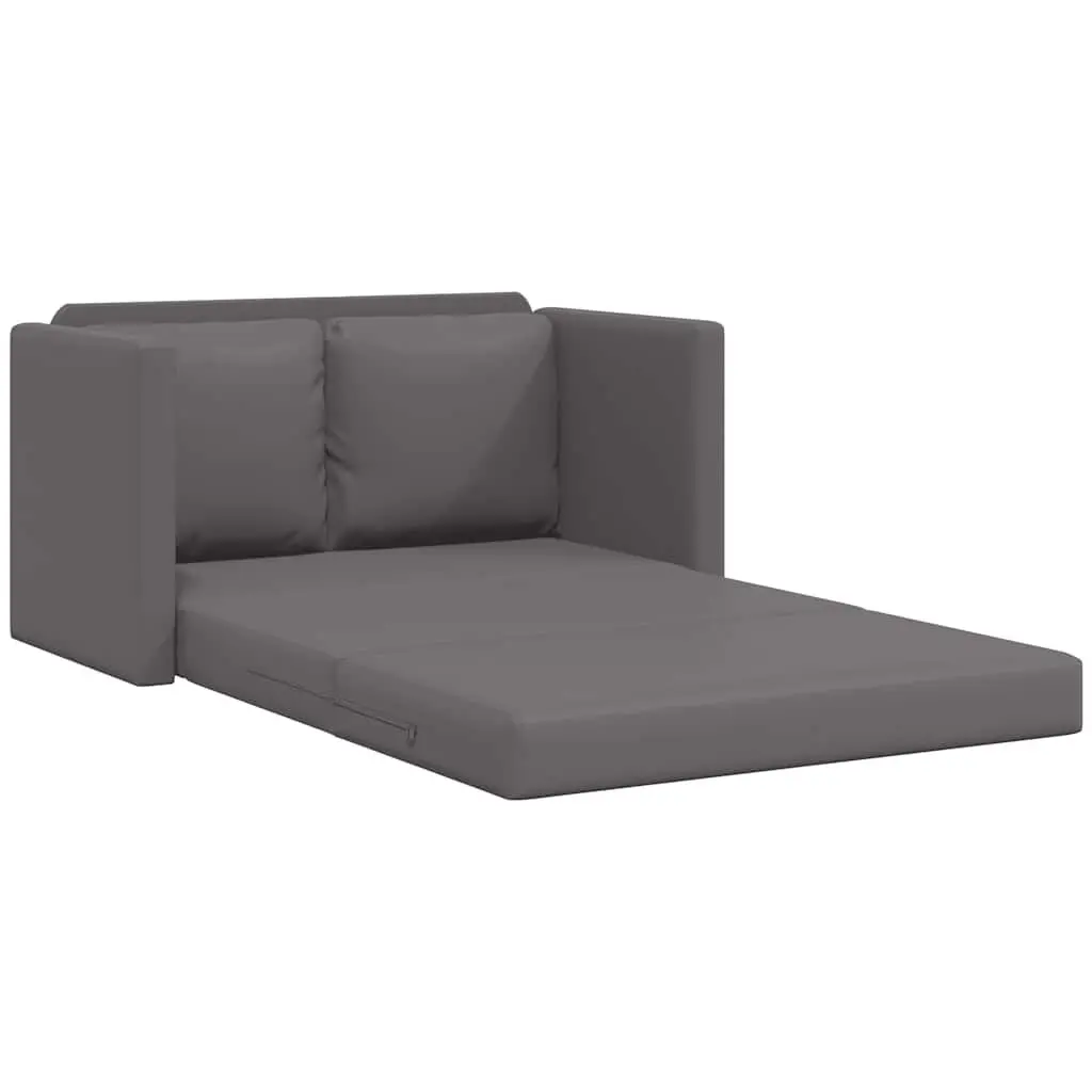 Grey 2-in-1 Convertible Loveseat Floor Sofa Bed