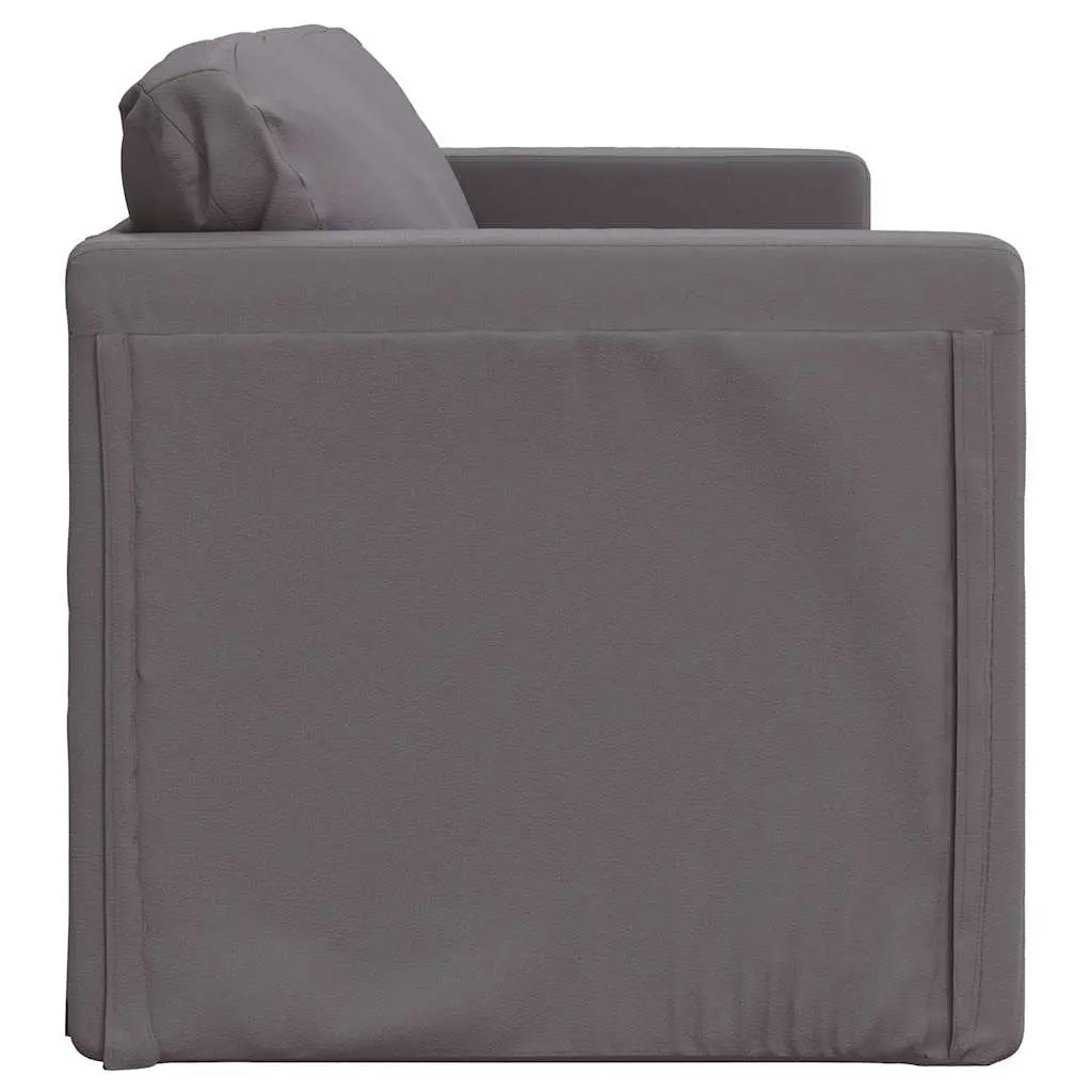 Grey 2-in-1 Convertible Loveseat Floor Sofa Bed