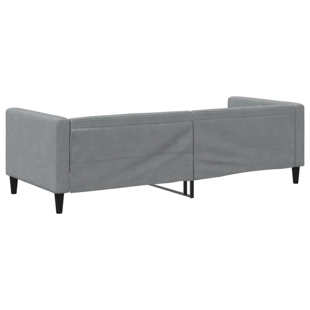Grey Day Bed Sofa Couch 90x190 cm for Guests