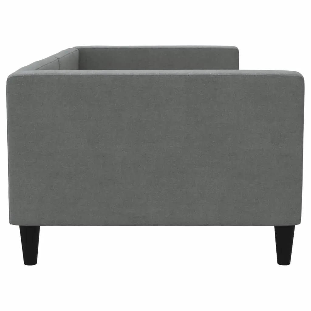 Day Bed Sofa Bed Fabric 90x190 cm Grey 2-in-1