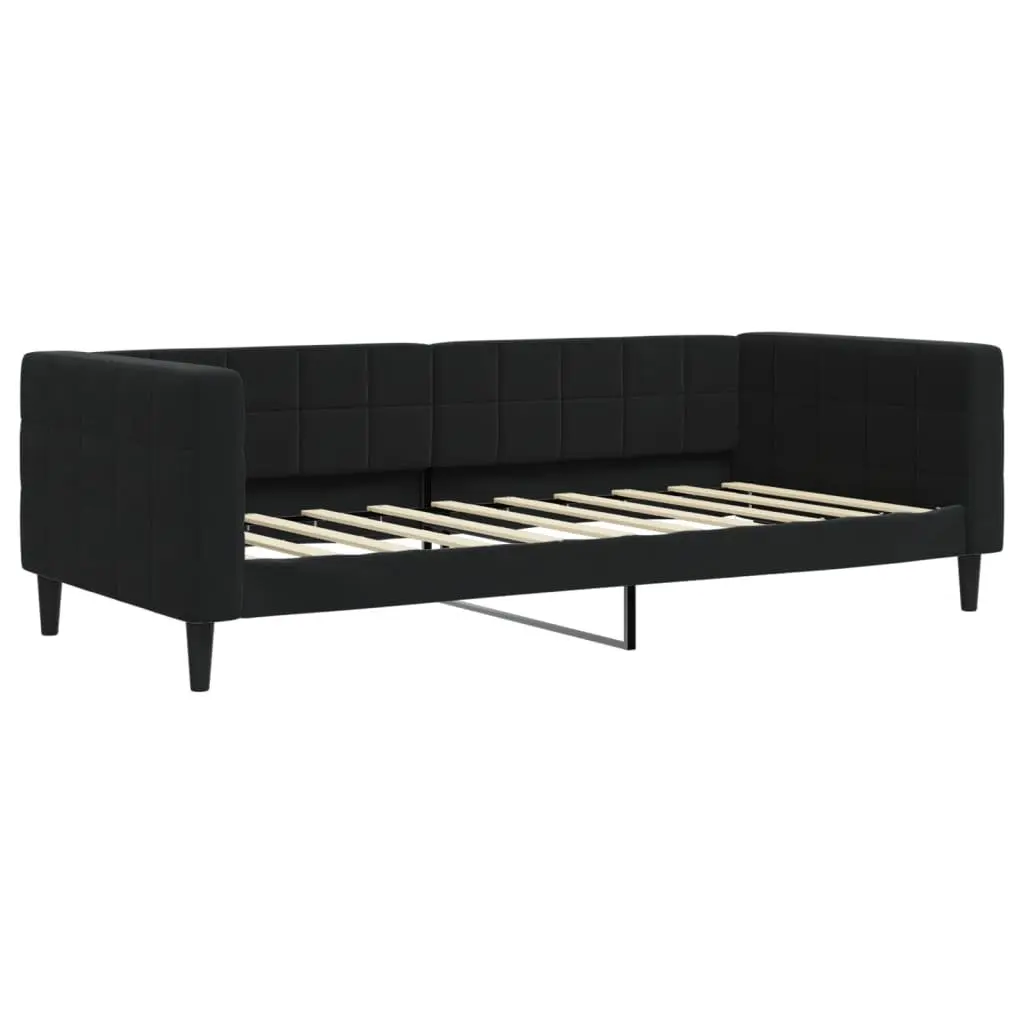 Day Bed Sofa Bed Frame Velvet 90x190 cm Black