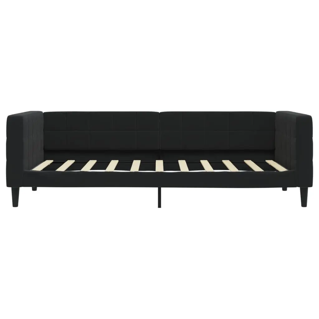 Day Bed Sofa Bed Frame Velvet 90x190 cm Black