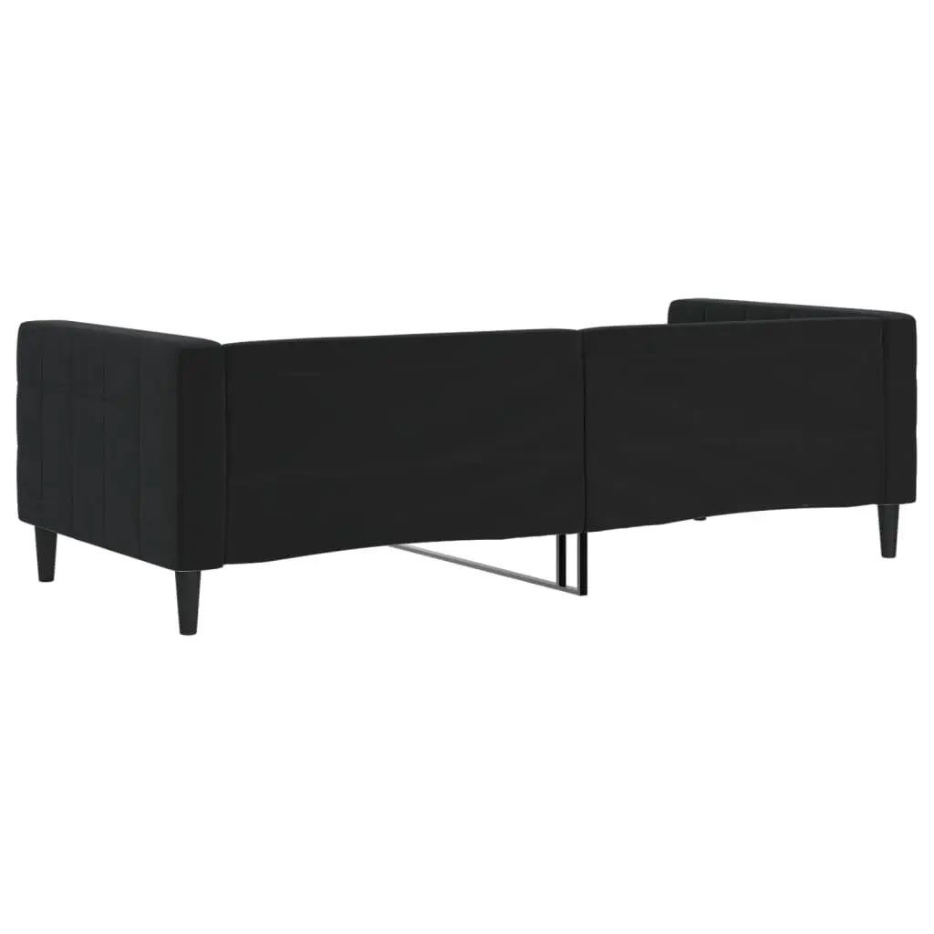 Day Bed Sofa Bed Frame Velvet 90x190 cm Black